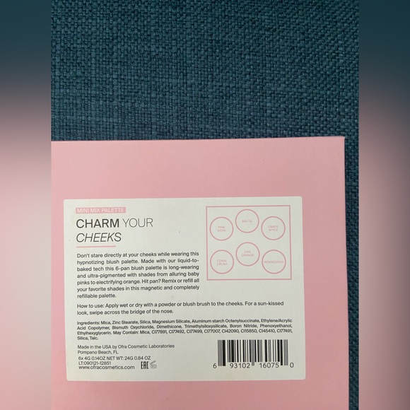 OFRA Mini Mix Face Palette Charm Your Cheeks- 6 Blushes Travel, Made in USA - Picture 3 of 7